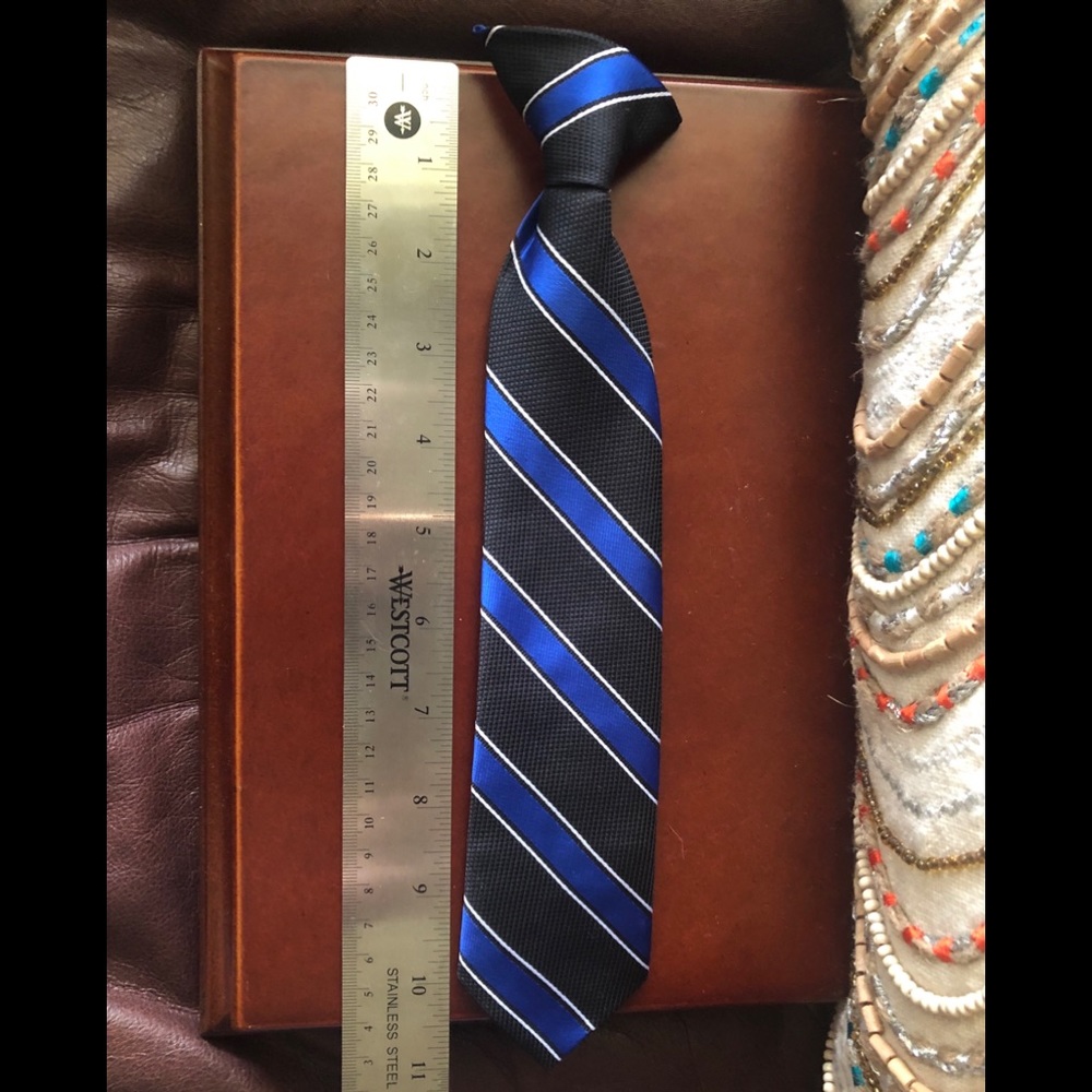 Child’s Clip On Tie Black and Blue